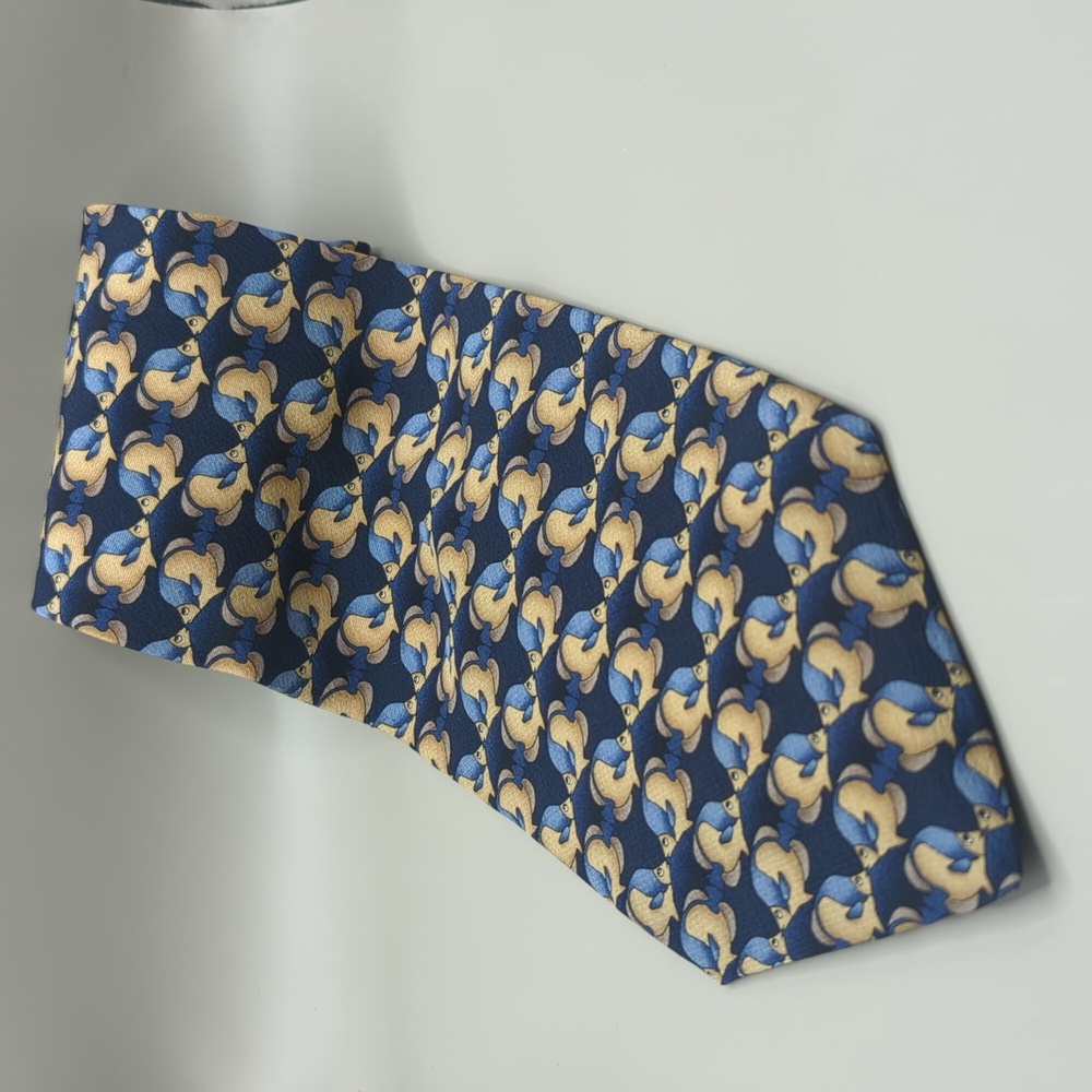 KISSING FISH 100% Silk Neck Tie by ENDANGERED SPECIES STORE